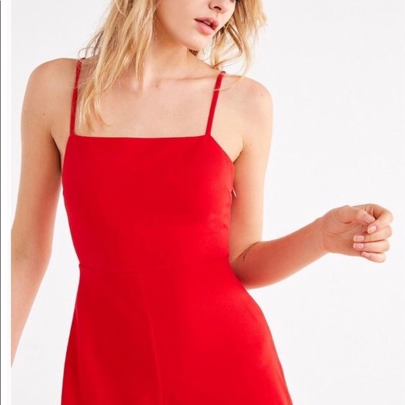 Urban Outfitters Pants - Urban Outfitters High Neck Red Jumpsuit Small Red